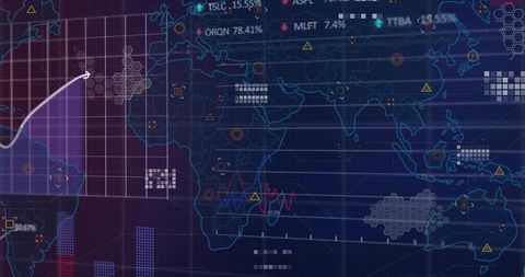 Futuristic Global Data Dashboard with Interactive Analytics