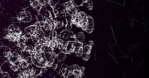 Abstract Digital Network of Glowing White Lines - Download Free Stock Images Pikwizard.com
