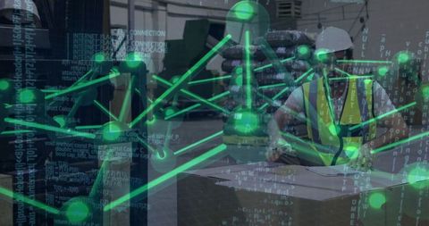 Engineer with Digital Overlay in Manufacturing Facility