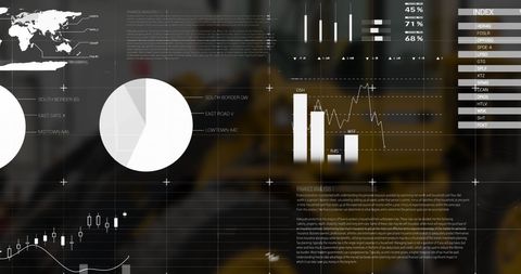 Financial Data Processing on Digital Interface with Global Context - Download Free Stock Images Pikwizard.com