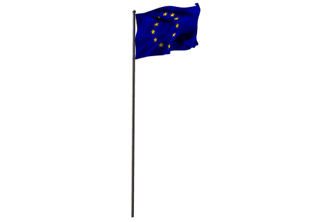 transparent european union flag waving on flagpole - Download Free Stock Videos Pikwizard.com