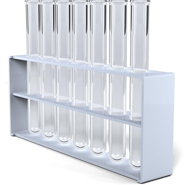 Transparent Test Tubes with Clear Liquid in Rack on White Background - Download Free Stock Videos Pikwizard.com