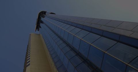 Skyscraper Reflecting Blue Sky Represents Modern Business - Download Free Stock Images Pikwizard.com