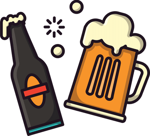 transparent vector alocoholic drinks illustration for celebrations - Download Free Stock Videos Pikwizard.com
