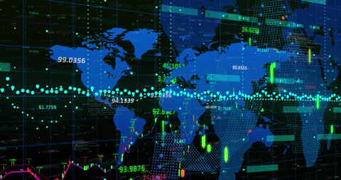 Global Business Data Visualization in Digital Interface