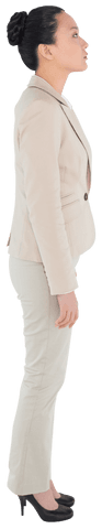Professional Asian Businesswoman Posing Transparent Background