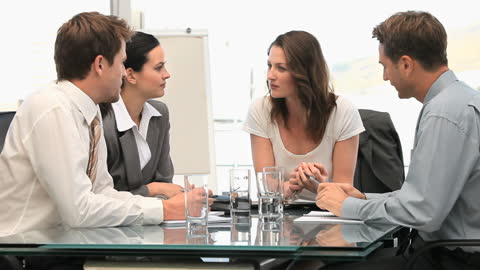 Business Meeting Team Collaboration Strategy Discussion