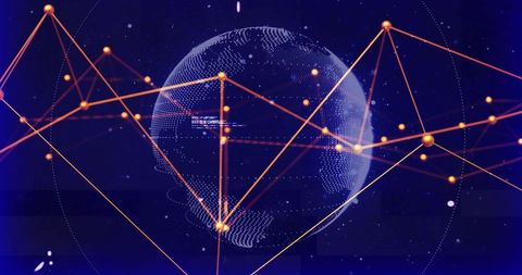 Global Data Networks and Connections with Digital Sphere - Download Free Stock Images Pikwizard.com