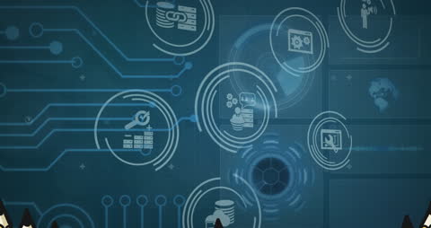 Abstract Tech Network with Business Interfaces and Cycles