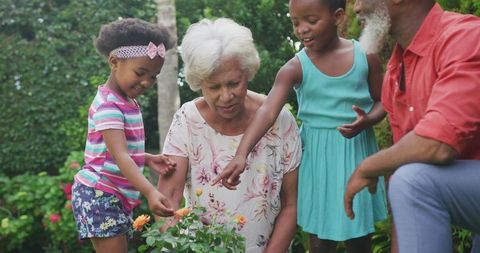 Joyful Multigenerational Family Gardening Together