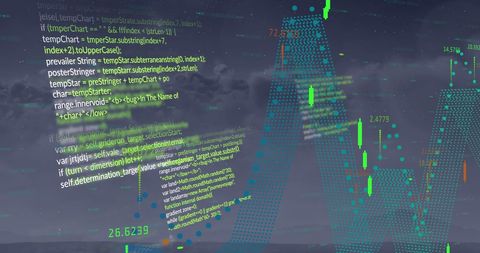 Digital Financial Data Over Cloudy Skies Symbolizing Global Economics - Download Free Stock Images Pikwizard.com