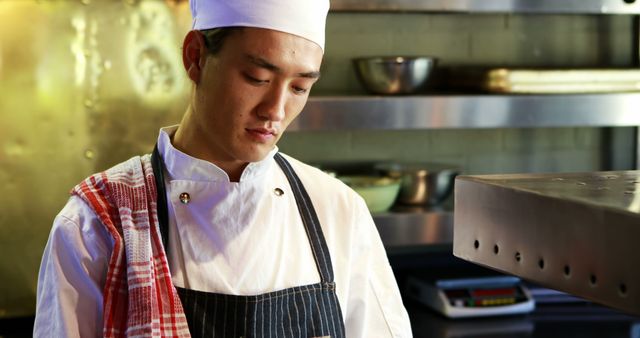 Professional Chef Preparing Food in Restaurant Kitchen - Download Free Stock Images Pikwizard.com