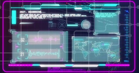 Global Financial Data Processing Interface with World Map - Download Free Stock Images Pikwizard.com