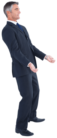 Confident Businessman Gesturing on Transparent Background - Download Free Stock Videos Pikwizard.com