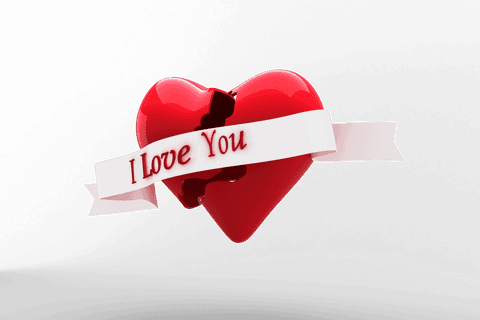 Red Heart with Love Message on Transparent Background - Download Free Stock Videos Pikwizard.com