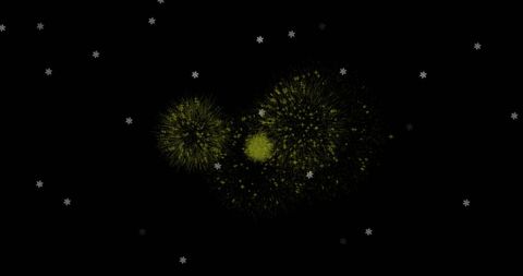 Festive Night Sky With Vibrant Fireworks Display