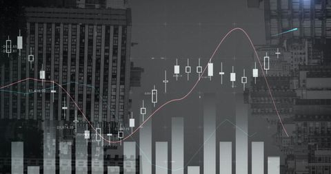 Abstract Financial Data Analyzing Over Dynamic Cityscape - Download Free Stock Images Pikwizard.com