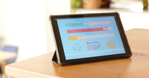 Home Energy Monitoring Display on Digital Tablet - Download Free Stock Images Pikwizard.com