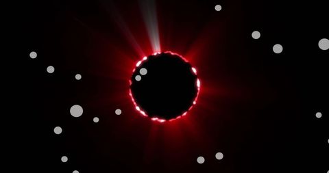 Abstract Red Glowing Circle with Light Rays on Black Background - Download Free Stock Images Pikwizard.com