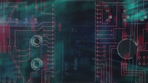 Digital Circuits Overlapping Server Room for Tech Concepts