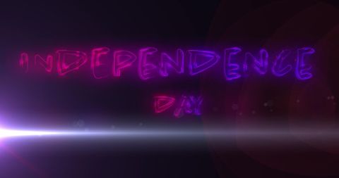Neon Independence Day Celebration Background