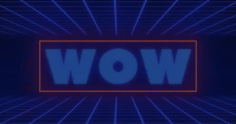 Futuristic Digital WOW Text Overlay