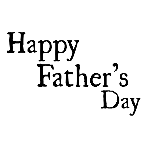 Happy father's day greetings with transparent background