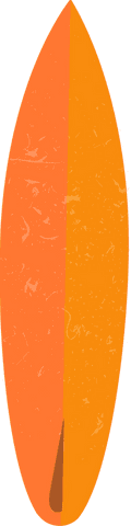 flat design retro longboard surfboard on transparent background - Download Free Stock Videos Pikwizard.com