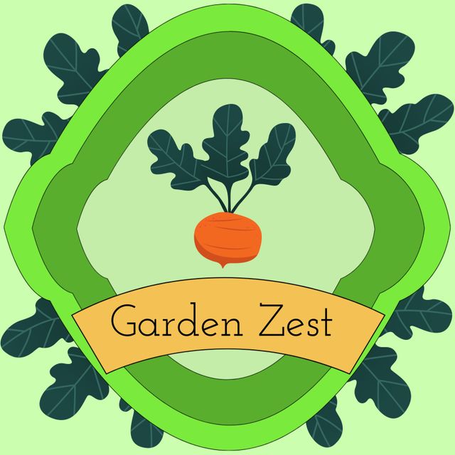 Vibrant Gardening Brand Logo with Oak Leaf and Beetroot - Download Free Stock Templates Pikwizard.com