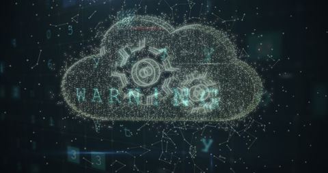 Digital Cloud with Malware Scanning and Cogs - Download Free Stock Images Pikwizard.com