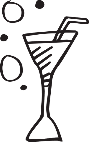 transparent black outline martini glass with straw - Download Free Stock Videos Pikwizard.com