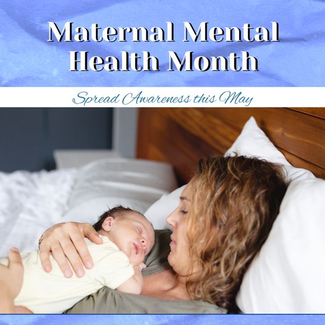 Maternal Mental Health: Mother and Baby Resting in Harmony - Download Free Stock Templates Pikwizard.com