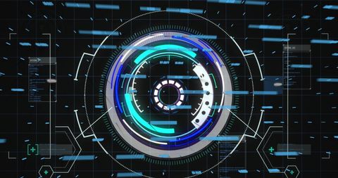 Digital Interface With Futuristic Circular HUD - Download Free Stock Images Pikwizard.com