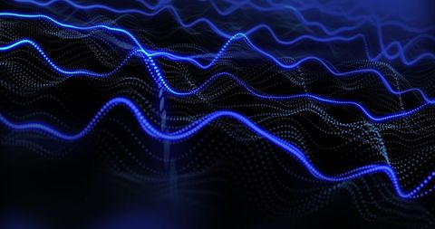 Dynamic Digital Waveform Art with Blue Lines on Dark Background - Download Free Stock Images Pikwizard.com