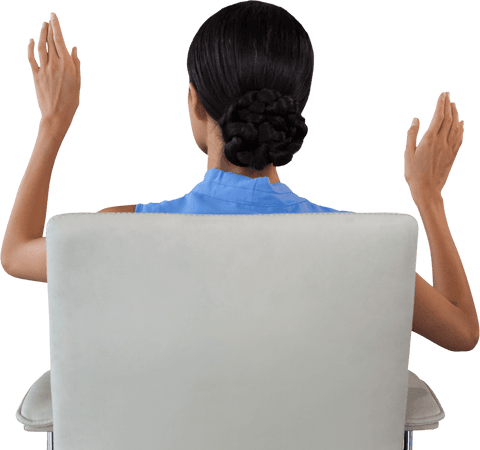 transparent businesswoman raising hands making choice - Download Free Stock Videos Pikwizard.com