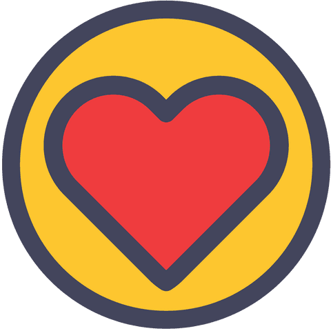 Transparent Heart in Yellow Circle Icon for Valentine's Day Love Design - Download Free Stock Videos Pikwizard.com
