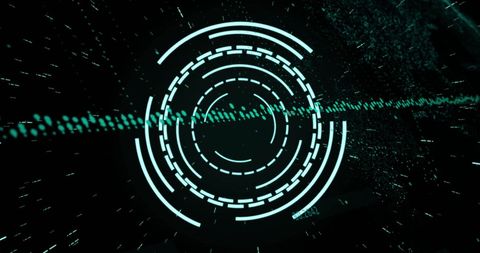 Futuristic Digital Data Visualization with Neon Circles - Download Free Stock Images Pikwizard.com