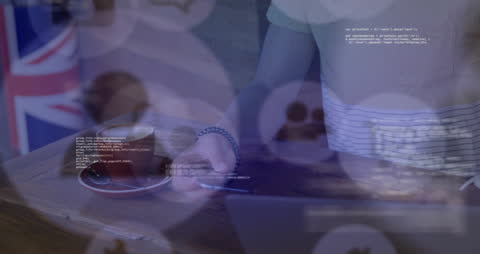 Concept of Data Processing with Financial and Networking Symbols