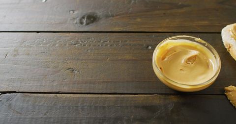 Round Bowl of Creamy Dipping Sauce on Rustic Wooden Table - Download Free Stock Images Pikwizard.com