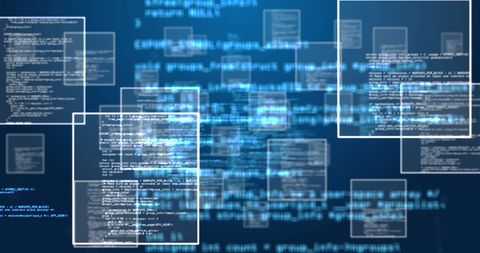 Digital Data Streams with Code Elements in Virtual Space - Download Free Stock Images Pikwizard.com
