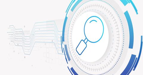 Digital Interface Concept with Magnifying Glass Symbol - Download Free Stock Images Pikwizard.com