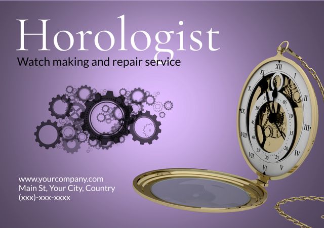 Horologist Services Template for Watchmakers and Jewelers - Download Free Stock Templates Pikwizard.com