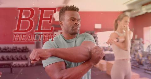 Diverse Duo Excelling in Fitness Routine