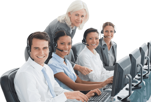 transparent team of mixed-ethnicity call center representatives displaying unity - Download Free Stock Videos Pikwizard.com