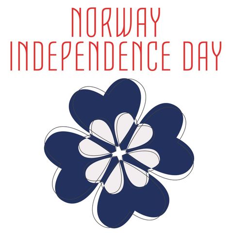 Norway Independence Day Flower Symbol Design - Download Free Stock Templates Pikwizard.com