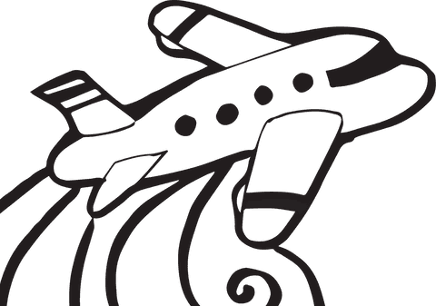 black airplane digital illustration on transparent background - Download Free Stock Videos Pikwizard.com