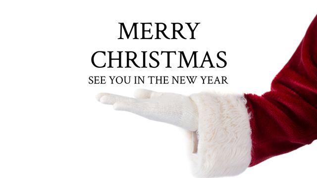 Santa Claus Hand Wishing Merry Christmas and New Year - Download Free Stock Templates Pikwizard.com