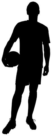 transparent silhouette of football player jumping mid-action - Download Free Stock Videos Pikwizard.com