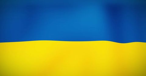 Ukrainian Flag with Security Icon Symbolizing Digital Protection