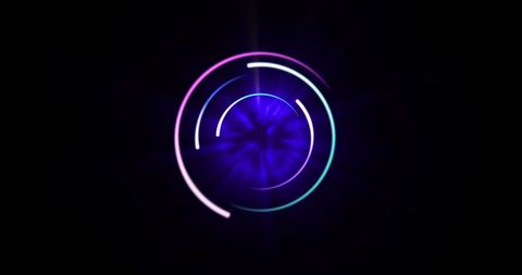 abstract glowing circles on black background - Download Free Stock Images Pikwizard.com